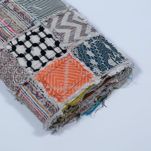 Multi Colour Cotton Patchwork Jacquard Fabric