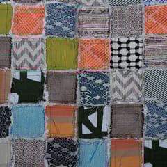 Multi Colour Cotton Patchwork Jacquard Fabric