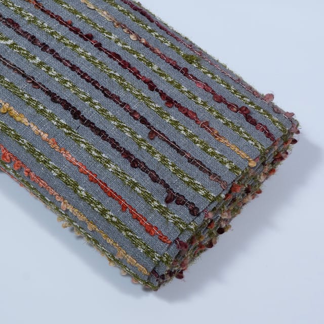 Multi Colour Cotton Acrylic Jacquard Fabric