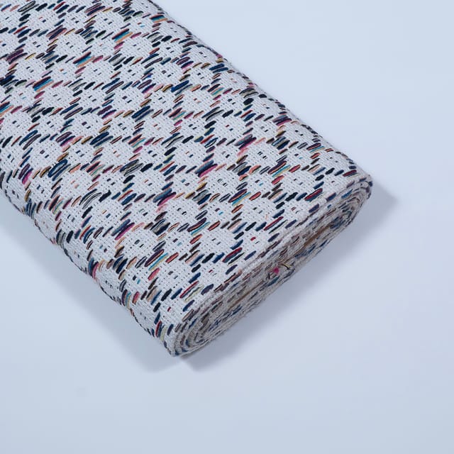 Multi Color Cotton Jacquard Fabric