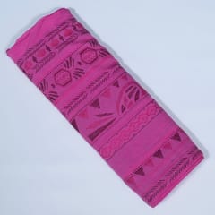 Pink Colour Cotton Jacquard Fabric