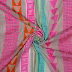 Multi Colour Cotton Jacquard Fabric