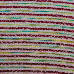 Off White Colour Cotton Acrylic Jacquard Fabric