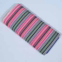 Multi Colour Cotton Jacquard Fabric