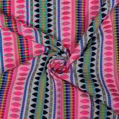 Multi Colour Cotton Jacquard Fabric