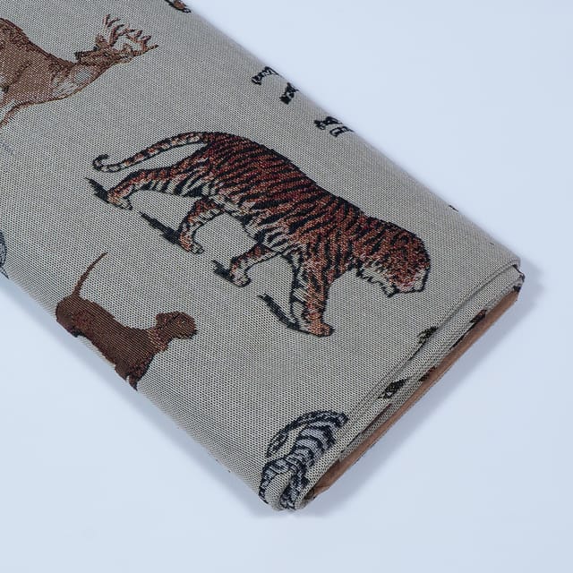 Multi Colour Poly Cotton Jacquard Fabric