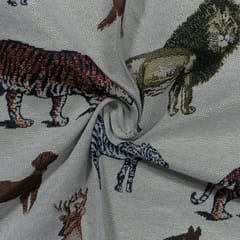 Multi Colour Poly Cotton Jacquard Fabric