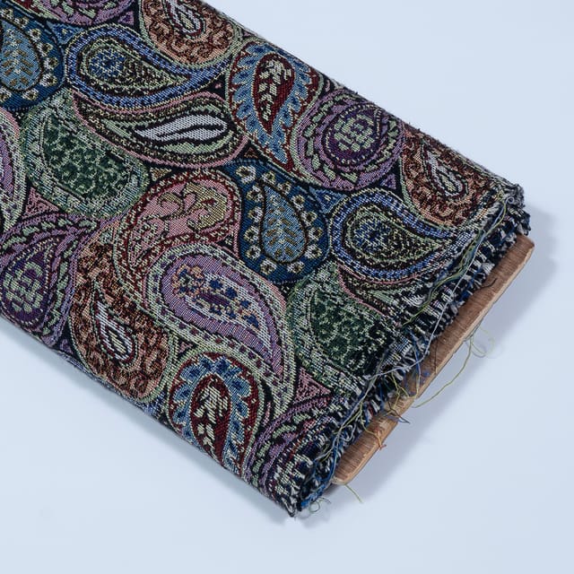 Multi Colour Poly Cotton Jacquard Fabric