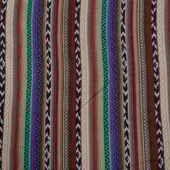 Multi Colour Cotton Acrylic Jacquard Fabric