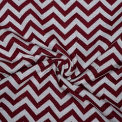 Maroon Colour Cotton Jacquard Fabric