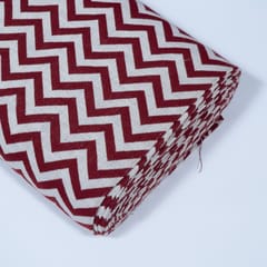 Maroon Colour Cotton Jacquard Fabric