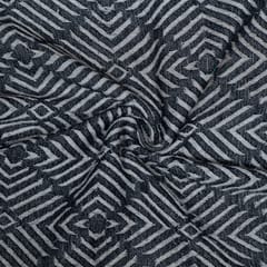 Grey Colour Cotton Jacquard Fabric