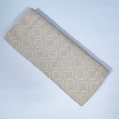 Dyeable Cotton Zari Jacquard Fabric