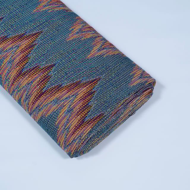 Multi Colour Cotton Acrylic Jacquard Fabric