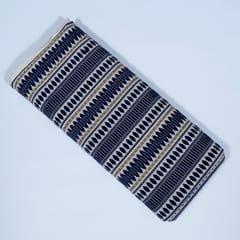 Blue Colour Cotton Acrylic Jacquard Fabric