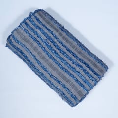 Blue with Grey Colour Cotton Acrylic Jacquard Fabric