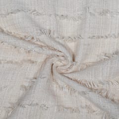 Off White Colour Cotton Jacquard Fabric