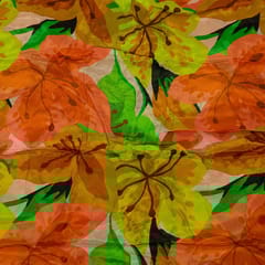 Multi Colour Chiffon Digital Printed Fabric