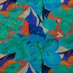 Multi Colour Chiffon Digital Printed Fabric
