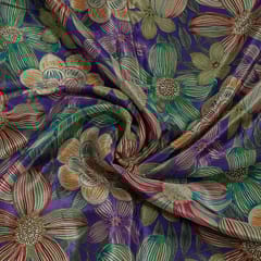 Multi Colour Crepe Digital Printed Fabric