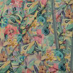 Multi Colour Corduroy Printed Fabric