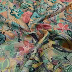 Multi Colour Corduroy Printed Fabric