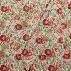 Multi Colour Muslin Shimmer Digital Printed Fabric (1.20Meter Piece)