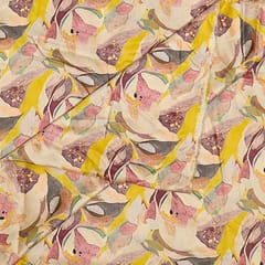 Multi Colour Modal Satin Printed Fabric
