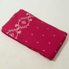 Majenta Colour Jamdani Cotton Jacquard Fabric