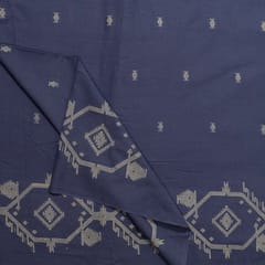 Grey Colour Jamdani Cotton Jacquard Fabric