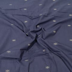 Grey Colour Jamdani Cotton Jacquard Fabric