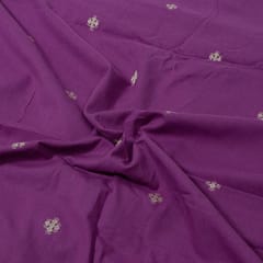 Purple Colour Jamdani Cotton Jacquard Fabric