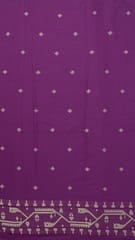 Purple Colour Jamdani Cotton Jacquard Fabric