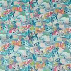 Multi Colour Modal Satin Printed Fabric