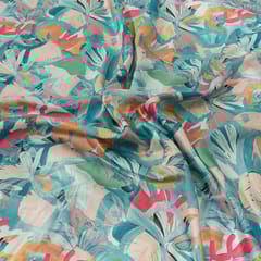 Multi Colour Modal Satin Printed Fabric