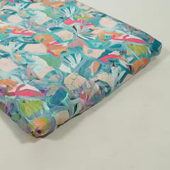 Multi Colour Modal Satin Printed Fabric
