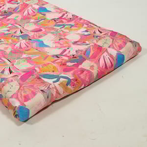 Multi Color Modal Satin Printed Fabric