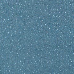 Blue Colour Denim Embroidered Fabric