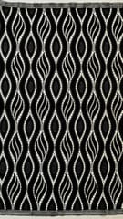 Black Cutwork Knitted Velvet Fabric