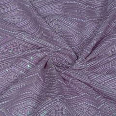 Move Colour Mal Chanderi Embroidered Fabric
