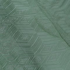 Move Colour Mal Chanderi Embroidered Fabric