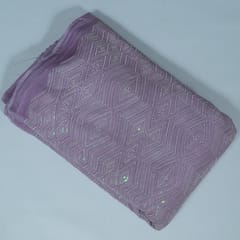 Move Colour Mal Chanderi Embroidered Fabric