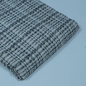 Black and Cream Colour Tweed Fabric