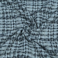 Black and Cream Colour Tweed Fabric