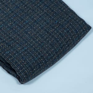 Grey Colour Sequins Tweed Fabric