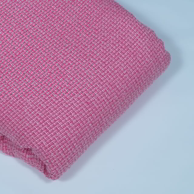 Pink Colour Tweed Fabric