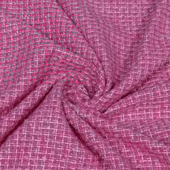 Pink Colour Tweed Fabric