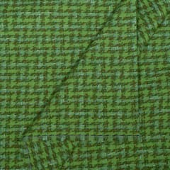 Green Colour Tweed Fabric