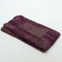 Purple Colour Crepe Printed Fabric
