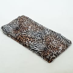 Brown and Black Colour Crepe Printed Fabric